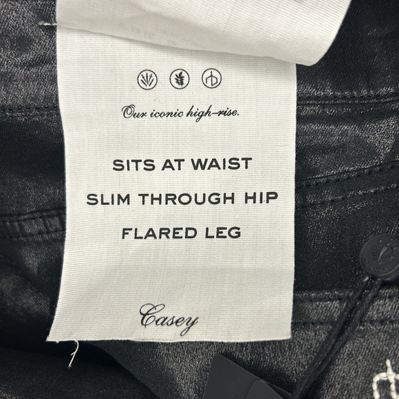 Rag & Bone Casey High-Rise Ankle Flare Coated Black - Picture 7 of 9